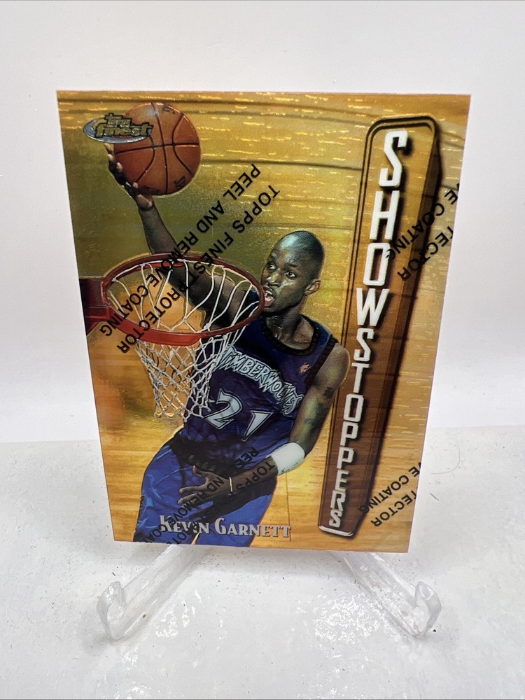 1997-98 Topps Finest Rare Gold Card Kevin Garnett #319 – w/peel – Timberwolves