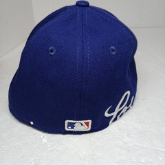 New Era 59Fifty LA Dodgers Fitted Hat 6 7/8 Side Script Logo White
