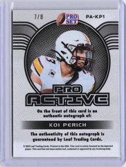 2025 Leaf Koi Perich Purple RC Auto /8 #PA-KP1 Oregon 1016