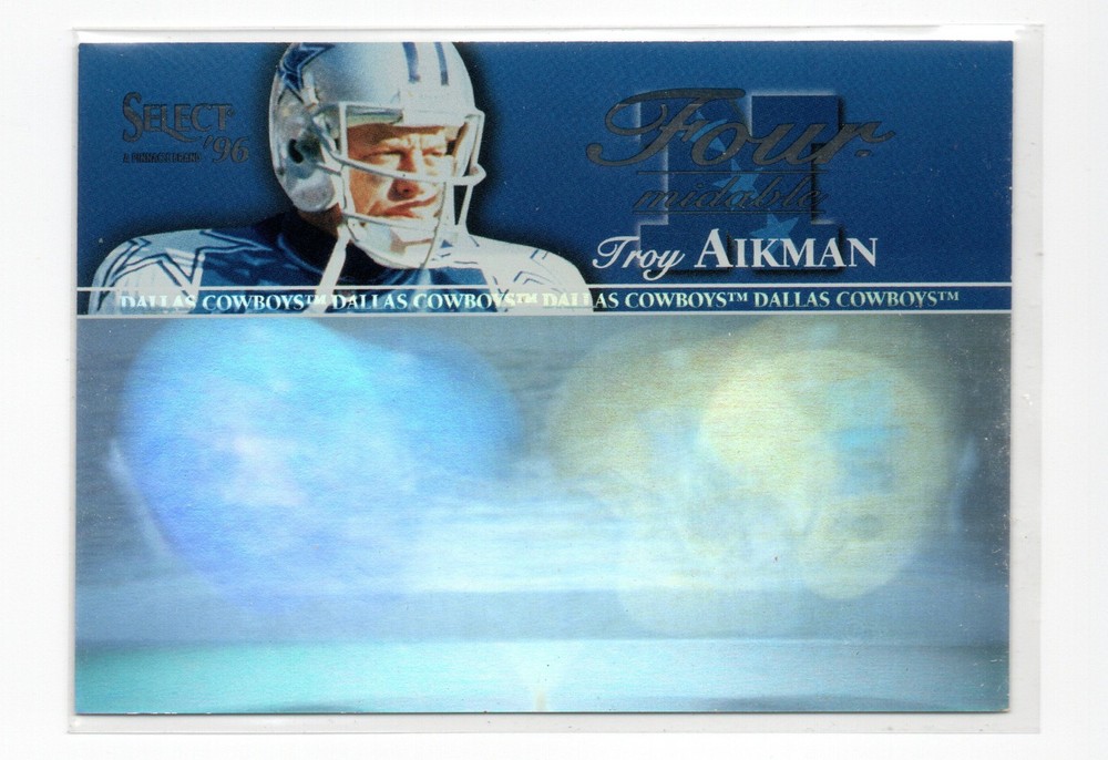 1996 Pinnacle Select Four-midable Troy Aikman #1 Hologram Insert -Dallas Cowboys