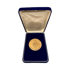 1984 Los Angeles Olympics Bronze Volunteer Medal w/ Blue Velvet Case Jostens
