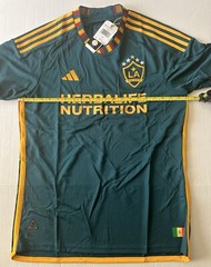LA Galaxy Adidas Authentic Away Soccer Jersey Mystery Green 2023-2024 #HI1873