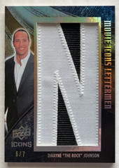 WOW! ALL 6/7 DWAYNE “THE ROCK” JOHNSON UD MOVIE ICONS LETTERMEN “JOE KINGMAN”