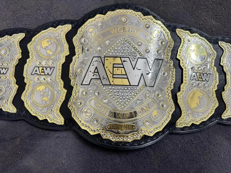 AEW World Wrestling Championship Title Adult Size Belts Heavyweight Belt 2MM NEW