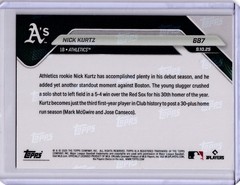 Nick Kurtz 2025 Topps Now #687 Rookie RC • 30 HR Season Highlight In Athletics