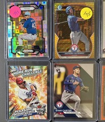 Texas Rangers MLB 12 Card Lot – Numbered, RC, Prospects – /75, /75, /100 + (AC8)