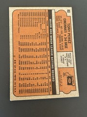 1972 Topps Baseball #80 Tony Perez EX/EX+ HOF Cincinnati Reds Big Red Machine