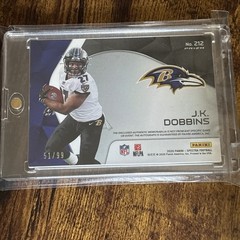 JK DOBBINS 2020 Spectra Prizm RC Rookie Autograph Auto Patch 51/99 RAVENS