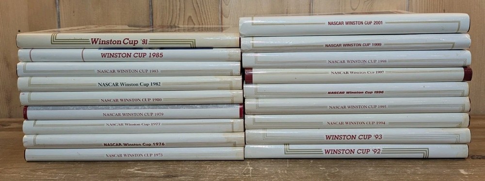Lot of 18 NASCAR Winston Cup Yearbooks 73,76,77,79,80,82,83,85,91-99,01