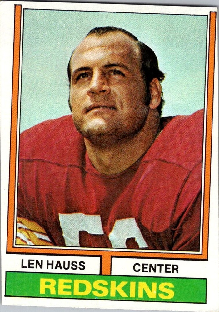 1974 Topps Football -Len Hauss #182 – Washington Redskins