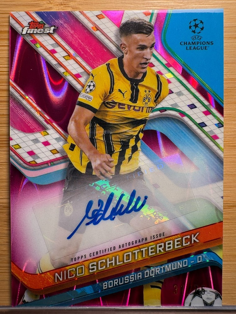 Nico Schlotterbeck – 2024-25 Topps Finest Autograph Magenta Wave 31/75
