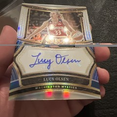 2025 WNBA Select Lucy Olsen Silver Prizim Auto RC Mystics Rookie