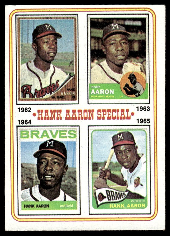 1974 Topps Hank Aaron 1962-65 Milwaukee Braves #4