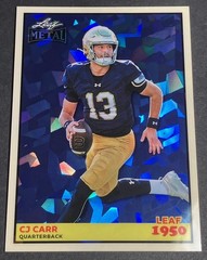2026 Leaf Metal CJ Carr Leaf 1950 Blue Prismatic Notre Dame Color Match /5