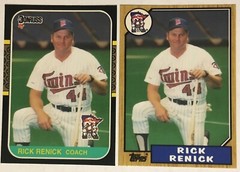 1987 Fleer Rick Renick Custom Card That Never Were Minnesota Twins WS Champs