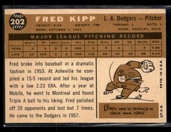 1960 Topps #202 Fred Kipp *NICE**