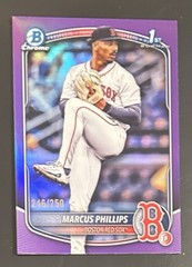 2025 Bowman Draft Chrome Purple Refractor /250 Marcus Phillips #BDC-54 Red Sox