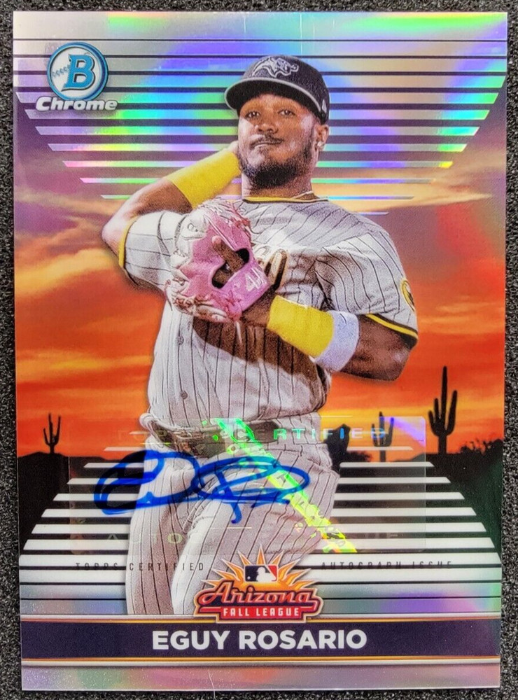 2022 Bowman Chrome Eguy Rosario Arizona Fall League Auto /100 # AFLS-10