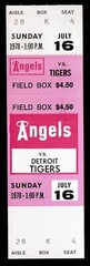 1978 ALAN TRAMMELL/LOU WHITAKER RC (DBL PLAY) BASEBALL FULL TICKET TIGERS ANGELS