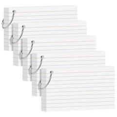 250 Count White Index Cards 3×5 Inch Flash Cards Note Cards with Ring | 180gs…