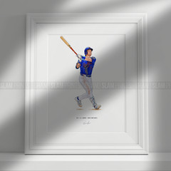 A.J. Ewing New York Mets Baseball 8×10 Print Poster Art Illustrated AJ