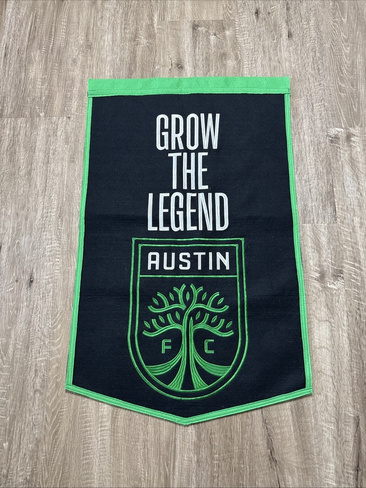 Austin FC MLS Wall Hanging Felt Flag Pennant Wool Blend 38”x23”