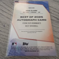 2025 Bowman&rsquo;s Best – Best of 2025 Autographs Max Clark #B25-MC Detroit Tigers