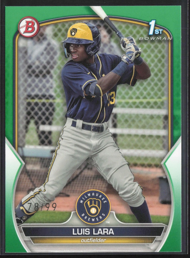 2023 Bowman #BP-100 Luis Lara Prospects Green #/99
