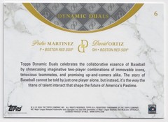 2024 Topps Dynamic Duals #6 Pedro Martinez & David Ortiz Boston Red Sox Legends