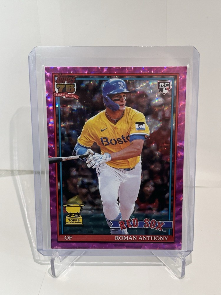 Roman Anthony #T91-71 Pink Crackle Foilboard RC – Topps 2026 Series 1 – Red Sox