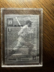 Promotional baseball card 1895Babe Ruth Mr. Yankee