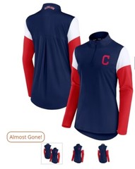 Cleveland Indians Fanatics Branded Women&rsquo;s Fleece Quarter-Zip Jacket NWT