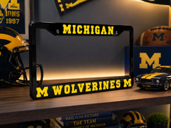 Michigan Wolverines License Plate Frame Cover – Black – EliteAuto3K