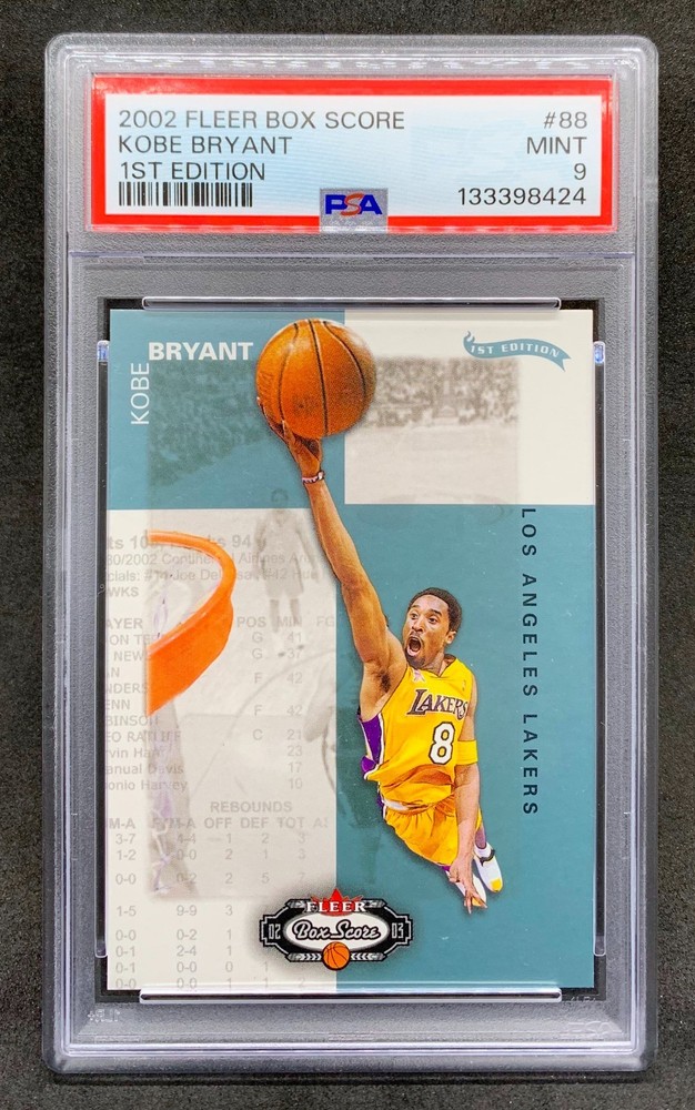 2002-03 Fleer Box Score KOBE BRYANT LA Lakers 1st Edition SP /100 #88 Mint PSA 9