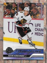 KEVIN KORCHINSKI 2023-24 UPPER DECK YOUNG GUNS ROOKIE RC CARD #486 HAWKS NHL!!!