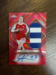 2025 Topps Chrome UEFA Womens Champions League Alessia Russo Red 1/5 Patch Auto