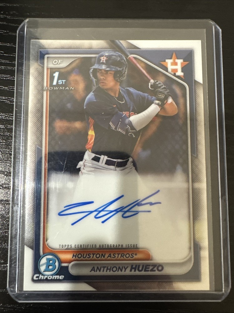 ANTHONY HUEZO 2024 1st Bowman Chrome Auto Rookie Card RC #CPA-AHU Houston Astros