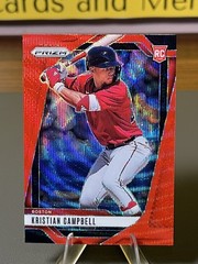 2025 Panini Prizm – Kristian Campbell, Kristian Campbell #1 Ruby Wave Prizm (RC)