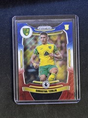 2021-22 Panini Prizm Premier League Christos Tzolis #173 Red White Blue Prizm