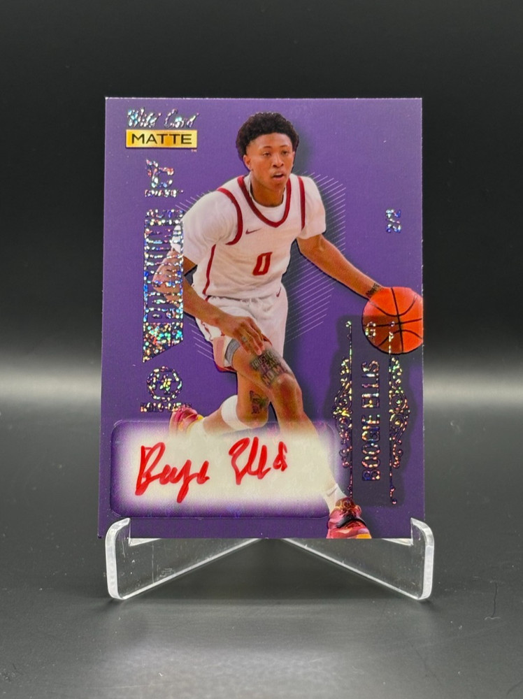 Auto #&rsquo;d /2! Boogie Ellis 2022 Wild Card MATTE Sparkle Holo Foil Auto #&rsquo;d 2/2