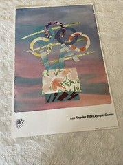 Vintage Billy Al Bengston 1984 Los Angeles Olympic Poster 24&Prime; x 36&Prime; Rare