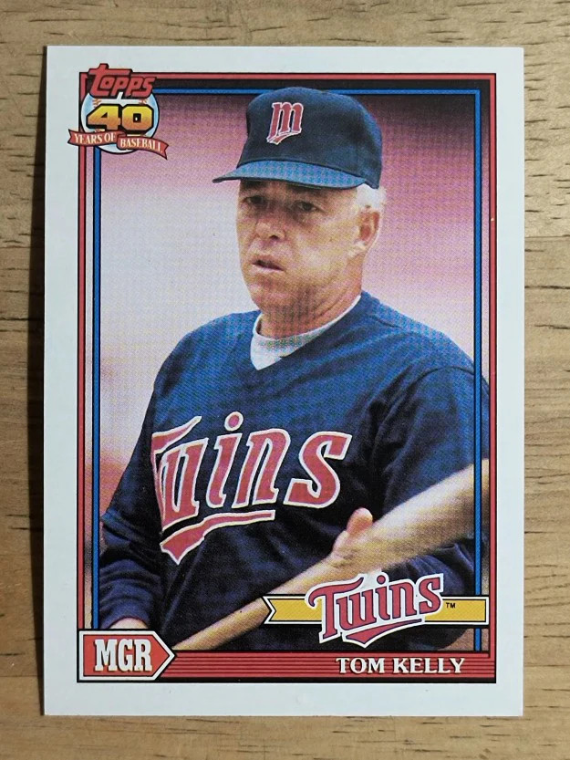 1991 Topps #201 Tom Kelly MG