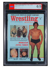 Andre The Giant 1ST COVER WRESTLING MONTHLY August 1972 NEWSSTAND PSA 6.5 POP 1