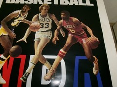 Original 1980s NBA Spalding « We Are Basketball » Poster-Magic, Bird, Dr J-MINT!!!