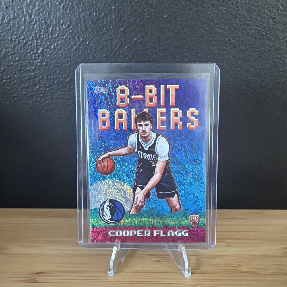 2025-26 Topps Flagship COOPER FLAGG 8-Bit Ballers Holo Foil SP Mavericks Shimmer