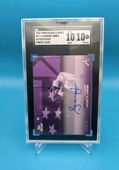 Andruw Jones SGC 10 Pop 2 2024 Topps Black and White Purple Auto /25 Braves