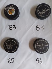 Chicago Blackhawks signed NHL Hockey Puck: Please select your players