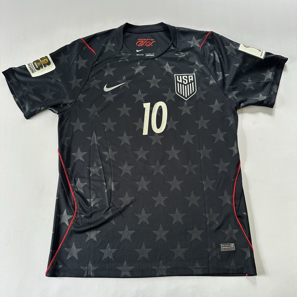 USA Pulisic #10 Away Soccer Jersey Fan Version Replica Adult Large NWOT
