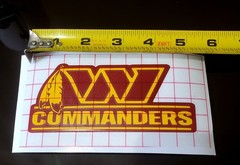 Washington Redskins /Commanders decal sticker