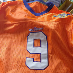 Bourbon Bowl Boucher #9 The Waterboy Orange Football Jersey L 50th Patch